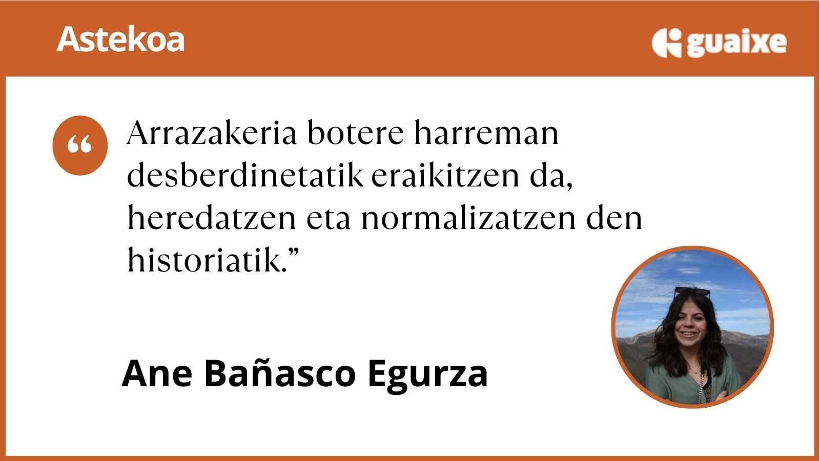 Ez da aurreiritzia bakarrik