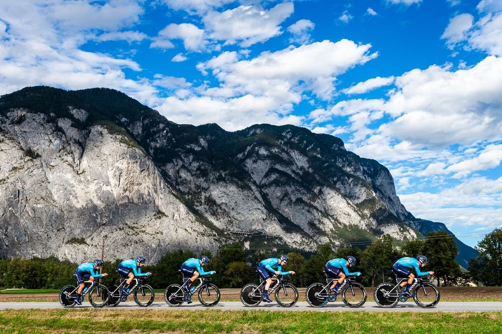 Erbitiren Movistar Team seigarrena Munduko Txapelketetako taldekako erlojupekoan