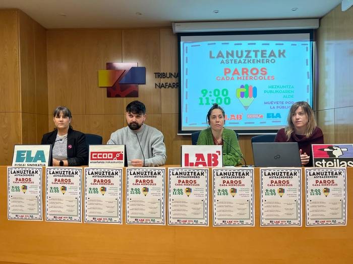 Hezkuntza publikoko langileak lanuztea egitera deituta