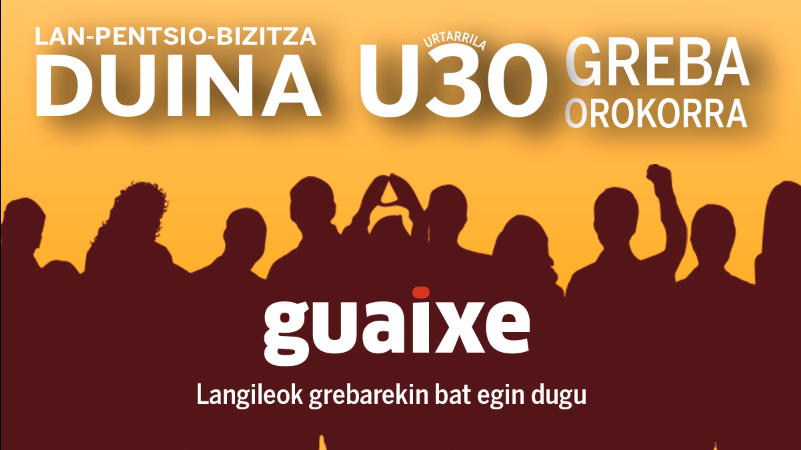 Guaixeko langileek grebarekin bat eginen dute