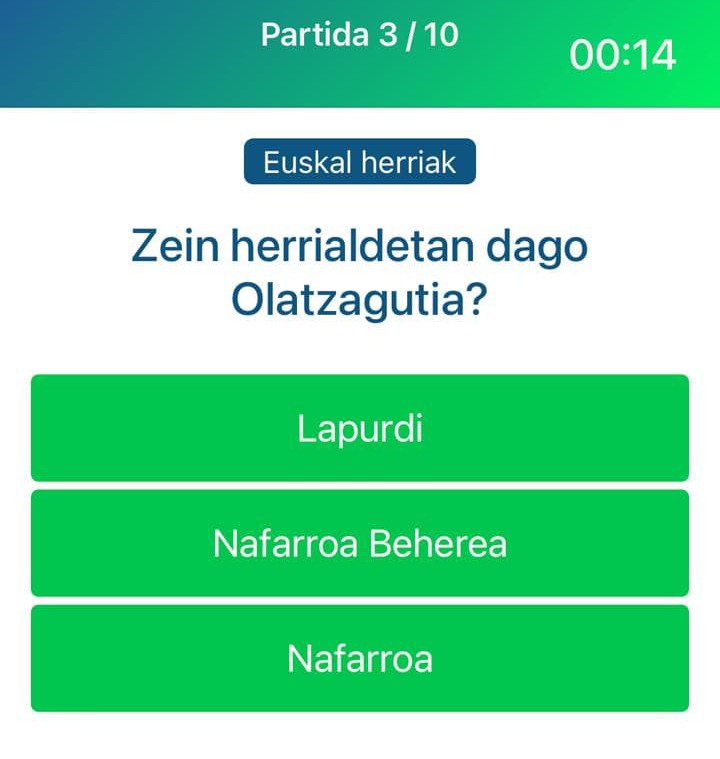 Non dagoen Olatzagutia badakizu, baina...