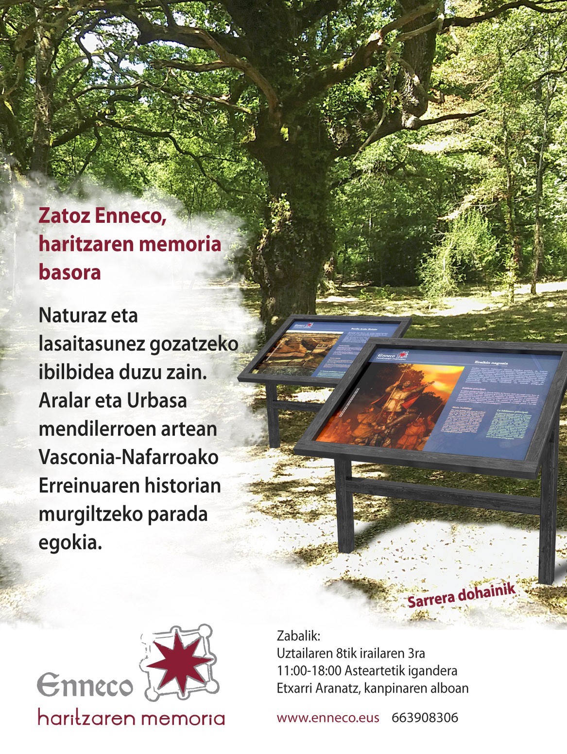 Enneco, haritzaren memoria basoak ateak zabalduko ditu