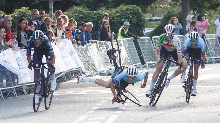 Luca Martinez hirugarren eta Ekain Imaz laugarren Iruñerriko Itzulian, erorketa tarteko