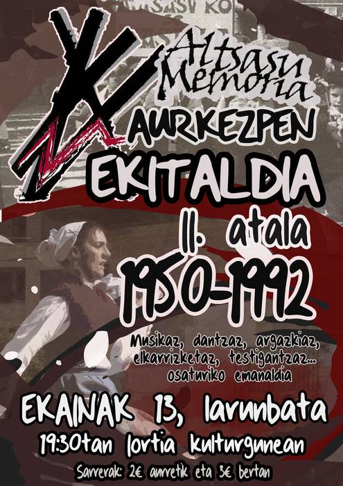 Altsasuko memoriaren II. atalaren aurkezpena