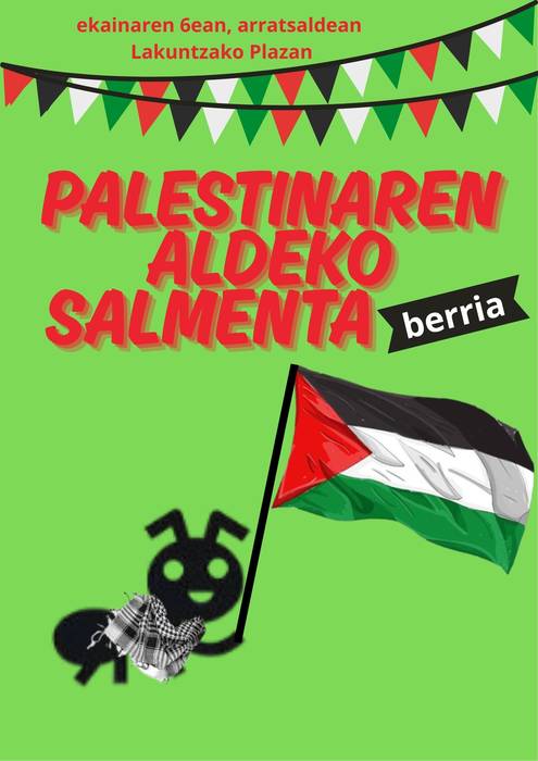 PALESTINAREN ALDEKO SALMENTA BERRIA LAKUNTZAN