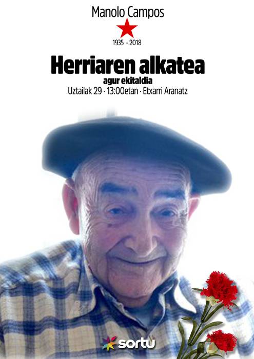 Manolo Campos Herriaren alkateari agur ekitaldia. Sortuk antolatuta. 