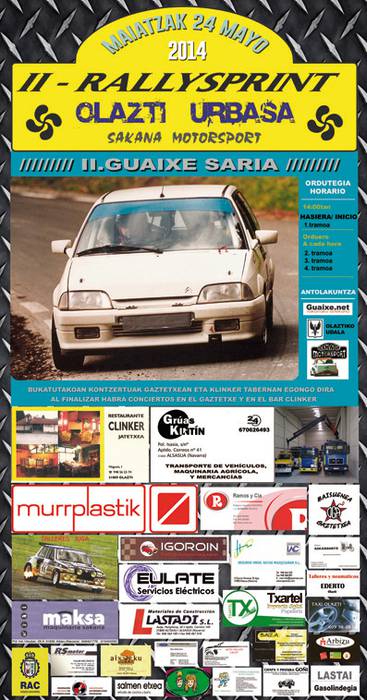 Olazti-Urbasa Rallysprintaren kartela aurkeztu dute
