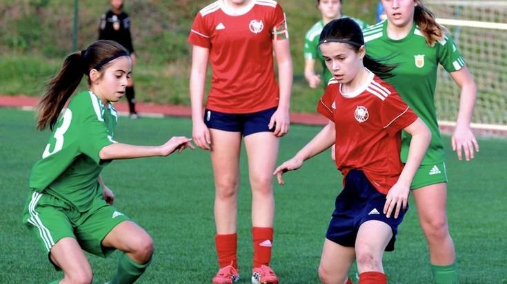 Nafarroako eta Bizkaiko selekzioen partidek ikusmina piztu zuten Sakanan