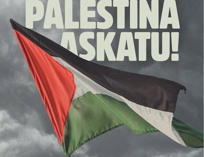 Palestinaren aldeko kontzentrazioa Etxarri Aranatzen