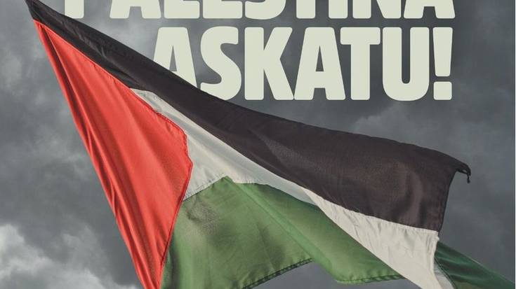 Palestinaren aldeko kontzentrazioa Etxarri Aranatzen