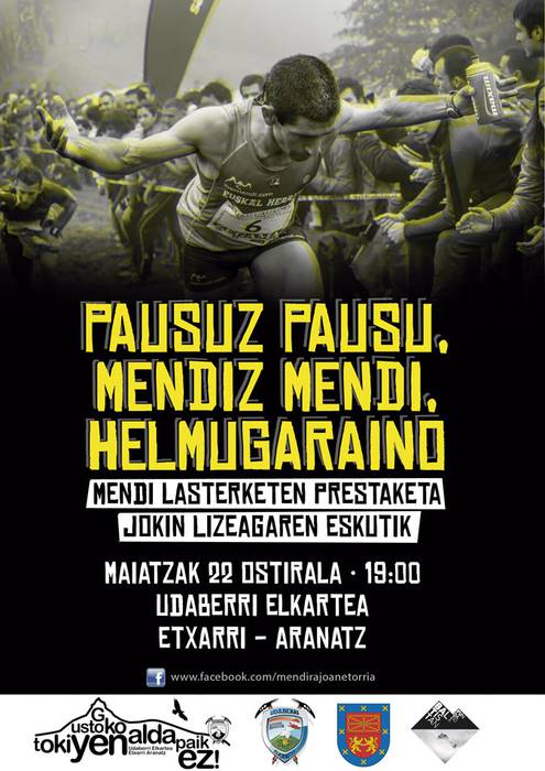 Pausoz pauso, mendiz mendi helmugaraino. Mendi lasterketen prestaketa