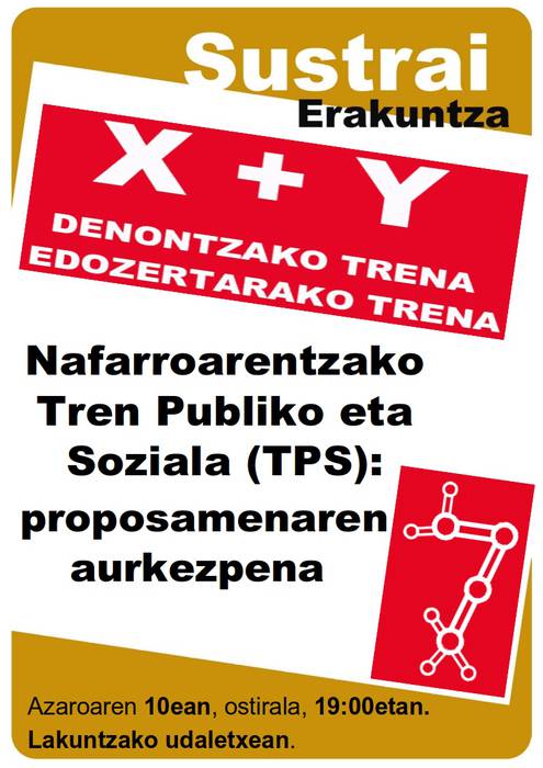 Tren sozialaren proposamena aurkeztuko du Sustrai Erakuntza fundazioak