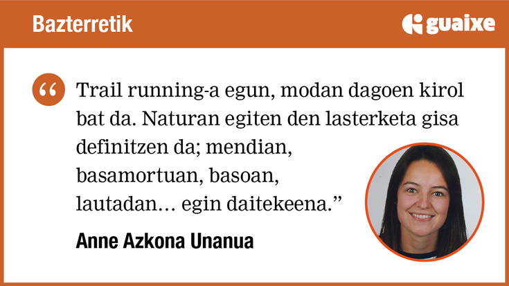 'Trail running'-aren motxila