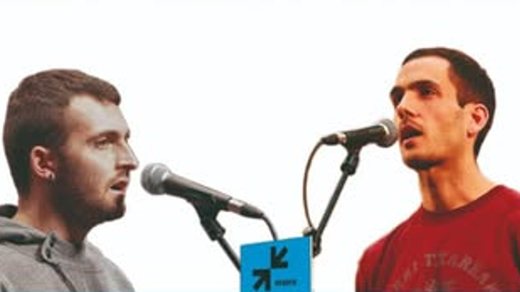 Joanes Illarregi eta Julio Soto bertsolariekin bazkaria