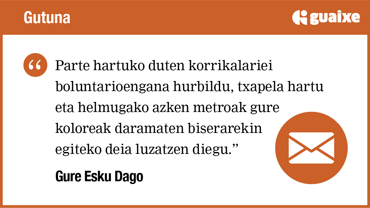 Behobia-Donostia: Ikurrina eta euskal selekzioa herri libre baten parte dela aldarrikatzen duen bisera