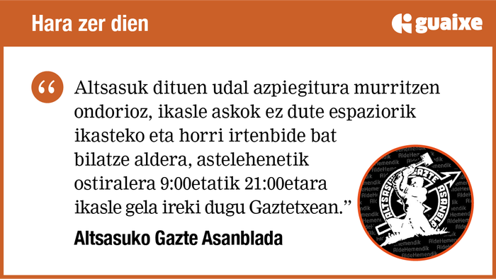 Ikasleen etorkizunarekin jokatzen ari diren honetan… antolakuntza!