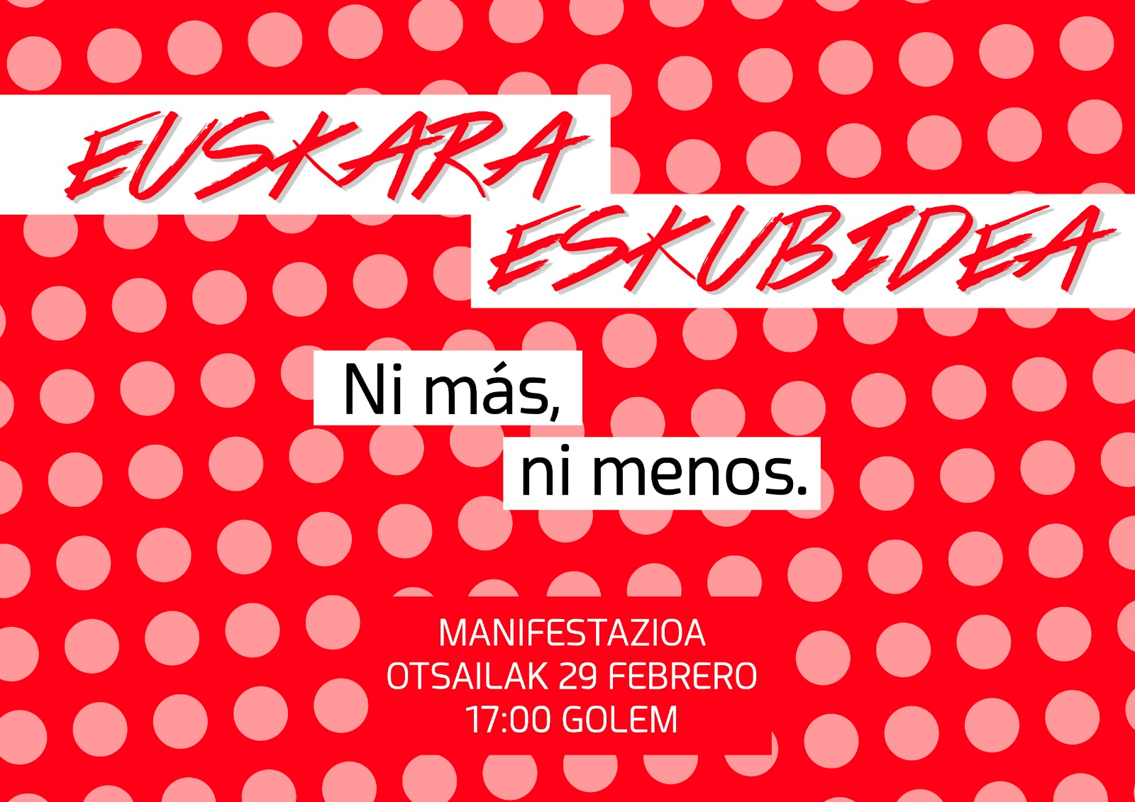 Kontseiluak bat egin du larunbateko manifestazioarekin