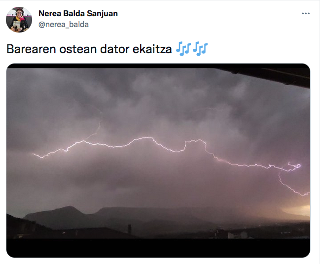 Barearen ostean dator ekaitza...